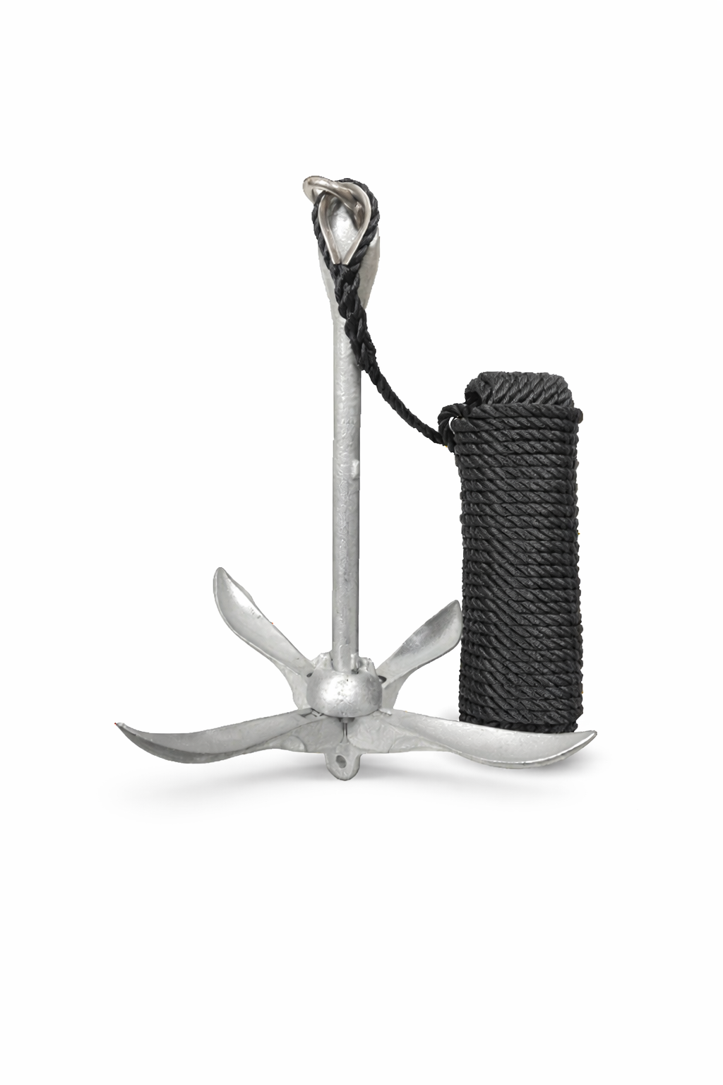 Regenschirmanker 2,5 kg mit Ankerleine 10 mm – komplett mit Öse und Edelstahl-Schäkel