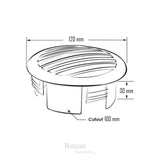 RVS look  Ventilatierooster - Ã˜ 120 mm