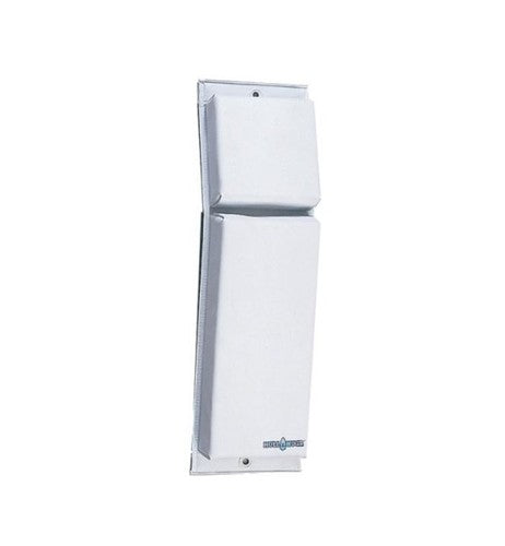 Witte platte Contour Fender HH-1C kan bevestigd worden  aan de zijkant van een boot