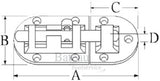 Schuifgrendel RVS L=90mm - Bateau Bootservice