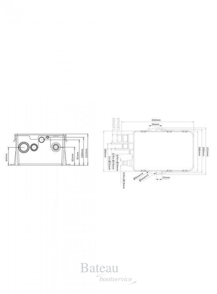 Sea Flo Douchecabine pompsysteem 750 GPH - 12v. - Bateau Bootservice