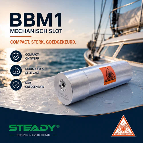 Steady BBM 1 SCM goedgekeurd buitenboordmotorslot 3,5 tot 15 pk impressie