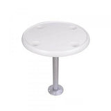 Rond - Wit Tafelblad Boot - Ø 60 cm met 4 Bekerhouders