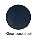 Lage rug bootstoel wit navy blauw opvouwbaar model 49x40x39 cm met 13x13 cm montagepatroon kleur