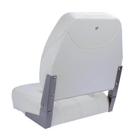 witte bootstoel vinyl compacte stoel voor boot met rugleuning achterkant
