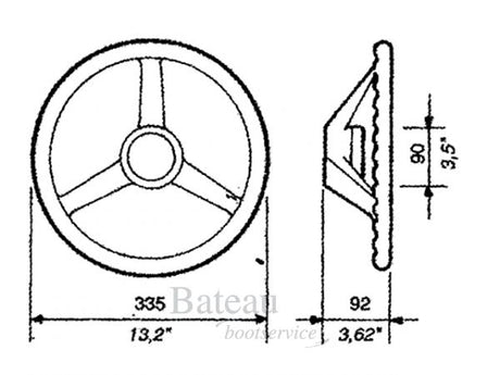 Ultraflex Stuurwiel Type V33 wit - Bateau Bootservice