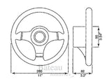Ultraflex Stuurwiel Type V45 grijs - Bateau Bootservice