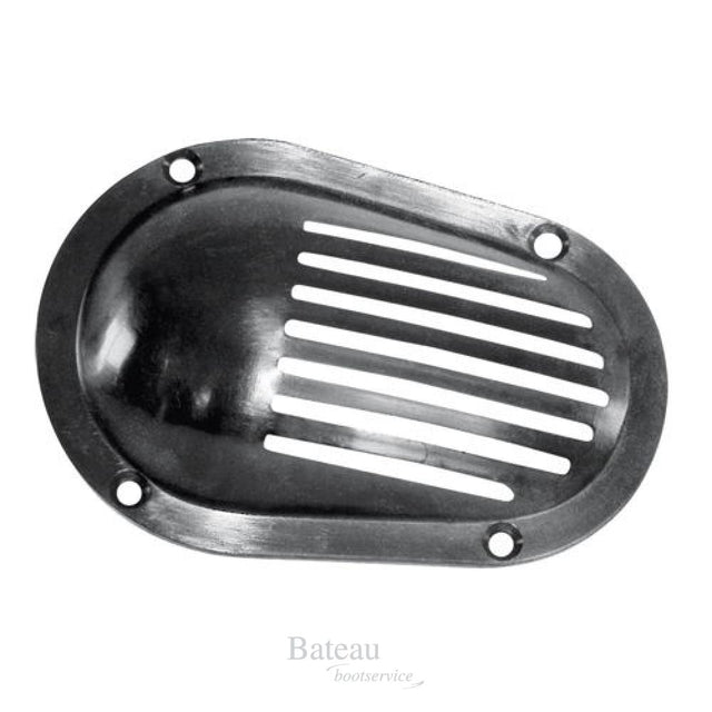 Ventilatierooster ovaal zwart