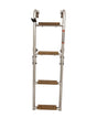 Hollex uitklapbare zwemtrap rvs316 2+2 treden teak - Bateau Bootservice