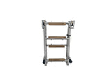 Hollex uitklapbare zwemtrap rvs316 2+2 treden teak - Bateau Bootservice