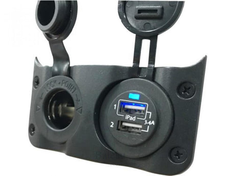 12V & dubbel USB stopcontact - Bateau Bootservice