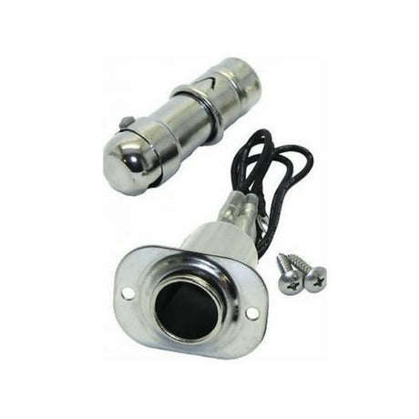 Adapter sigarettenaansluiting met lichtje - RVS - 10 Amp - Bateau Bootservice