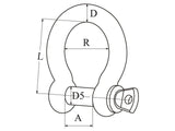 Harpsluiting RVS met oogbout - Bateau Bootservice