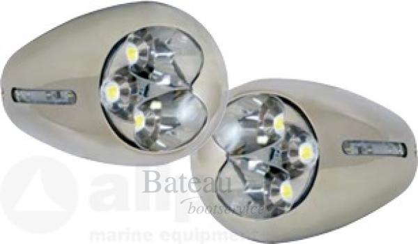 Opbouw RVS 316 docking lights LED - Bateau Bootservice