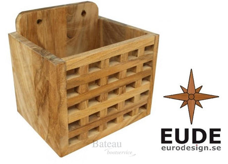 Eude Teak Blokrooster bak vierkant 15x12x14 cm - Bateau Bootservice