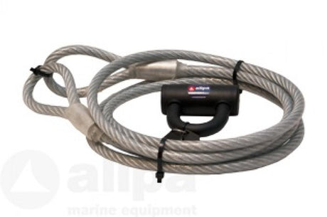 Geplastificeerde Anti-Diefstal-Kabel met slot - L=3m - Bateau Bootservice