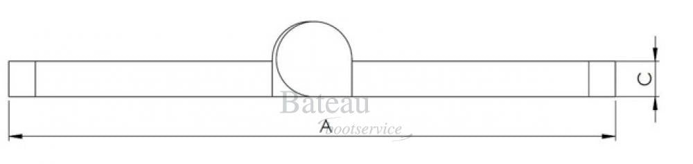 Hollex Deurscharnier 74,5x37mm - Bateau Bootservice