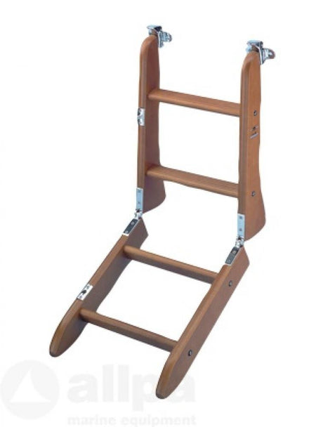 Houten Zwemtrap, 2+2-Treden met Anti-Slip, L=900mm - Bateau Bootservice