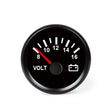 Hollex voltmeter zwart 8-16V - Bateau Bootservice