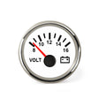 Hollex voltmeter wit/rvs 8-16V - Bateau Bootservice