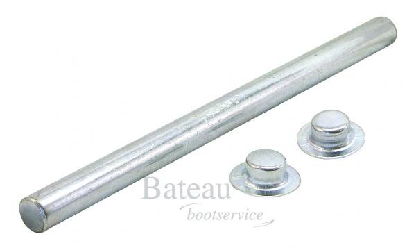 Kielrol as incl 2 doppen 16 mm x 23,5 cm - Bateau Bootservice