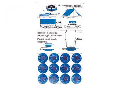 Zeiloog 12x kunststof - 14 mm - kleur blauw - Bateau Bootservice