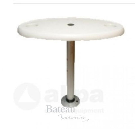 Kunststof tafel set met Thread-Lock poot (686mm); ovaal blad - Bateau Bootservice