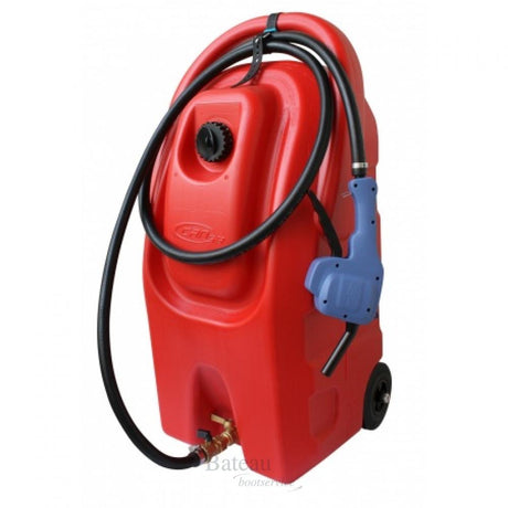 Mobiele brandstoftank caddy 59 liter – met slang, pomp en wielen voor eenvoudig tanken aan boord