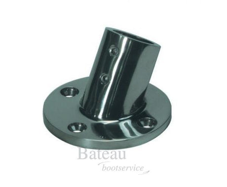 Railingsteun 60 graden, ronde voet 22 mm - Bateau Bootservice