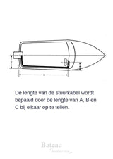 Maxflex stuurkabel Vermogen max. 55 pk - Bateau Bootservice