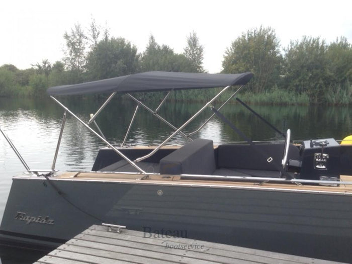 RVS 3 boog Biminitop, H 137 cm B 231-243 cm - Bateau Bootservice