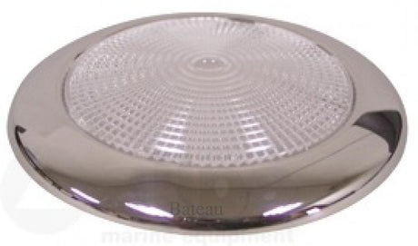 RVS LED-plafondlamp, opbouw, 12V, Top LED 1W, 50.000 uur, H=11mm, warm white - Bateau Bootservice