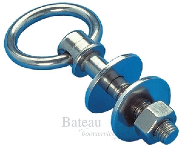 RVS bout M10 x 55 mm met ring - Bateau Bootservice