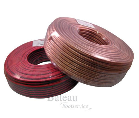 Speakerkabel 30 meter 2 x 1,5mm2 zwart/rood - Bateau Bootservice