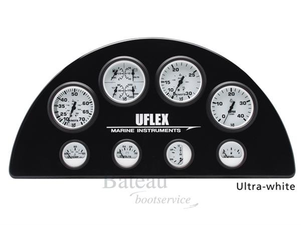 Uflex Snelheidsmeter 0-56 k/u 30kn Compleet Wit - Bateau Bootservice