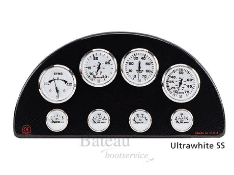 Uflex Ultrawhite SS Oliedrukmeter 0-10 Bar, 53mm - Bateau Bootservice