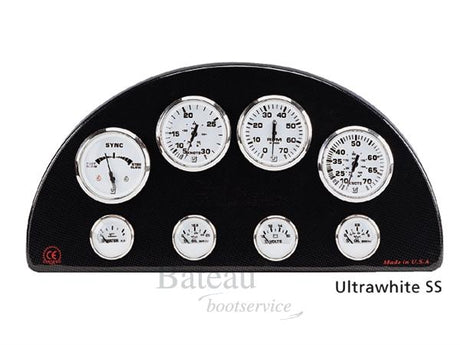 Uflex Ultrawhite SS Snelheidsmeter 0-130km/70kts, 85mm - Bateau Bootservice