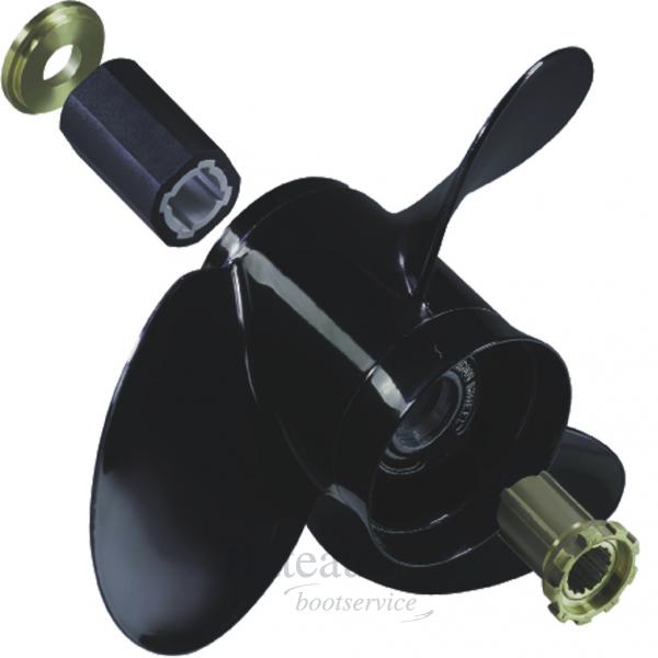 Vortex XHS Propeller 3 blads Aluminium Maat 14 x 23 992006 - Bateau Bootservice